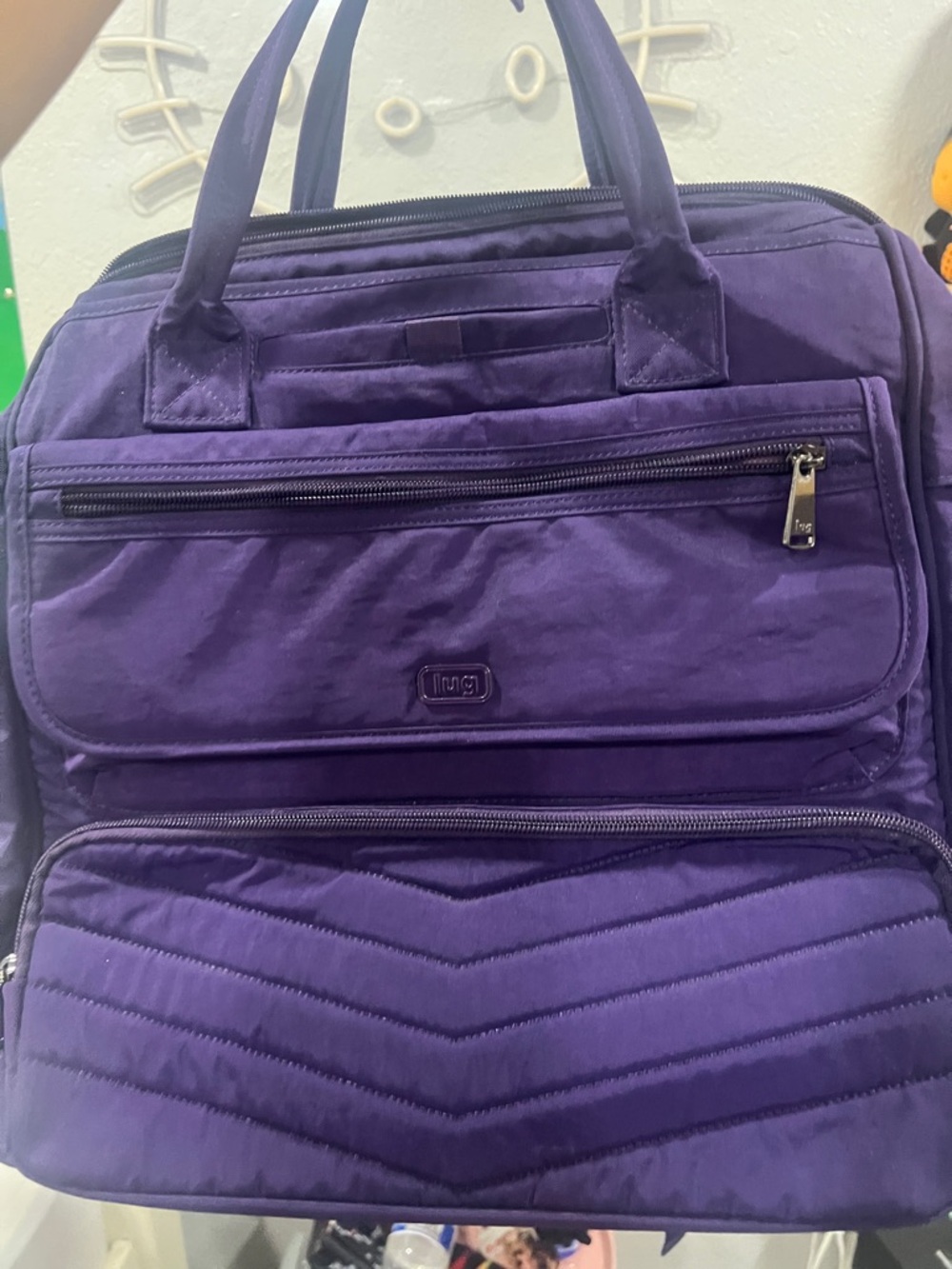 lug Deep Purple Quilted Tote